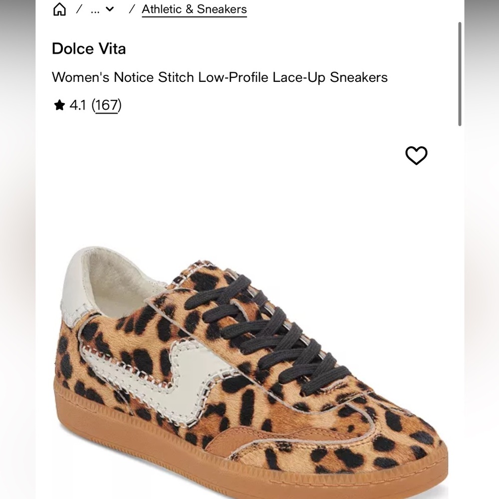 Dolce Vita Leopard-Print Low-Top Sneakers with Cream Accent